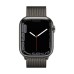 Смарт-часы Apple Watch Series 7 GPS + Cellular, 41mm Graphite Stainless Steel Case with Milanese Loop Graphite (MKJ23)