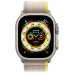 Apple Watch Ultra 49mm Titanium Case with Yellow/Beige Trail Loop (M/L)