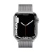 Смарт-часы Apple Watch Series 7 GPS + Cellular, 45mm Silver Stainless Steel Case with Milanese Loop Silver (MKJW3)