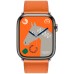 Apple Watch Hermes Series 8 45mm Space Black Stainless Steel Case with Single Tour, Orange (оранжевый)