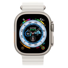 Apple Watch Ultra 49mm Titanium Case with White Ocean Band