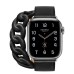 Apple Watch Hermes Series 8 41mm Silver Stainless Steel Case with Gourmette Double Tour, Noir (черный)