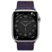 Apple Watch Hermes Series 8 45mm Silver Stainless Steel Case with Jumping Single Tour, Rouge Sellier/Bleu Saphir (синий)