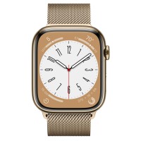 Apple Watch Series 8 41mm Gold Stainless Steel Case with Milanese Loop