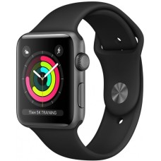 Умные часы Apple Watch Series 3 42mm Space Gray Aluminum Case with Sport Band Black (Серый космос/Черный)