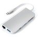 USB-концентратор Satechi Aluminum Type-C Multimedia Adapter (ST-TCMM8PA), разъемов: 4, silver