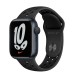Смарт-часы Apple Watch Nike Series 7 45mm, корпус из алюминия цвета «тёмная ночь», спортивный ремешок Nike