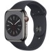 Apple Watch Series 8 GPS + Cellular 45mm Graphite Stainless Steel Case / Midnight Sport Band Regular MNKU3