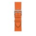 Apple Watch Hermes Series 8 45mm Space Black Stainless Steel Case with Single Tour, Orange (оранжевый)