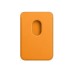 Чехол-бумажник Apple Wallet MagSafe для iPhone, кожа, золотой апельсин