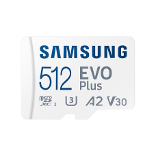 Карта памяти micro SDXC 512Gb Samsung EVO Plus UHS-I U3 A2 + ADP 130Mb/s (MB-MC512KA)