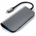 USB-концентратор Satechi Aluminum Type-C Multimedia Adapter (ST-TCMM8PA), разъемов: 4, space gray